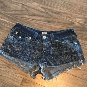 Like New True Religion Jean Shorts
